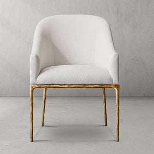 Thaddeus Slope Fabric Dining Armchair-Vancei