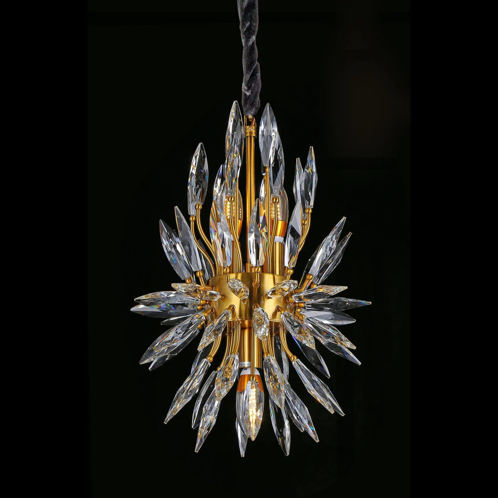 Lily Starburst Crystal Sputnik Chandelier-Vancei