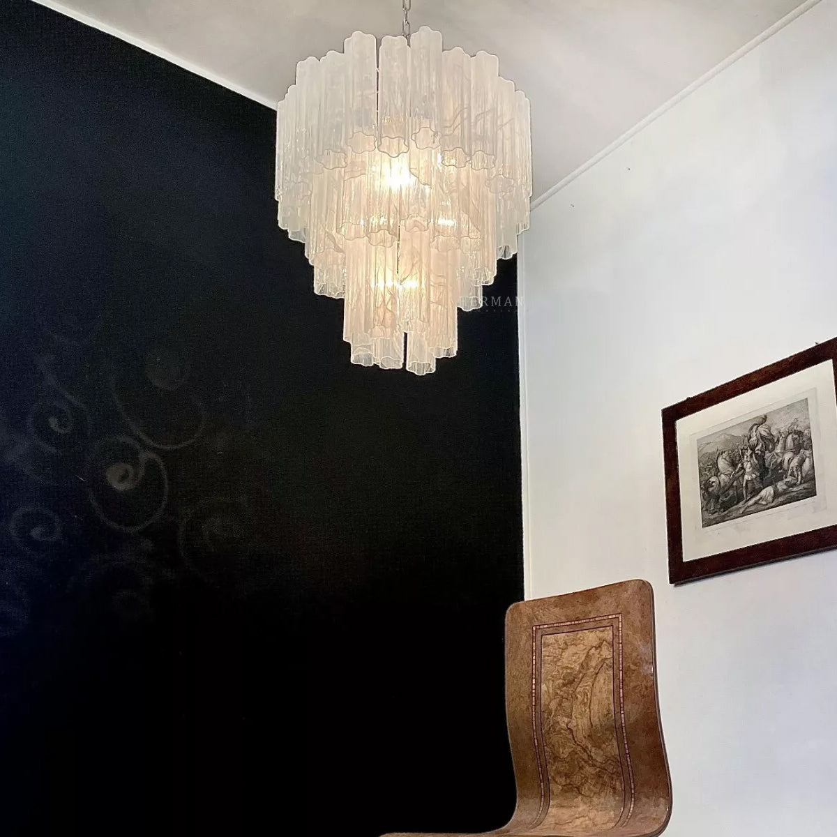Murano Chandelier – 48 tubes – Alabaster White - Oasislives