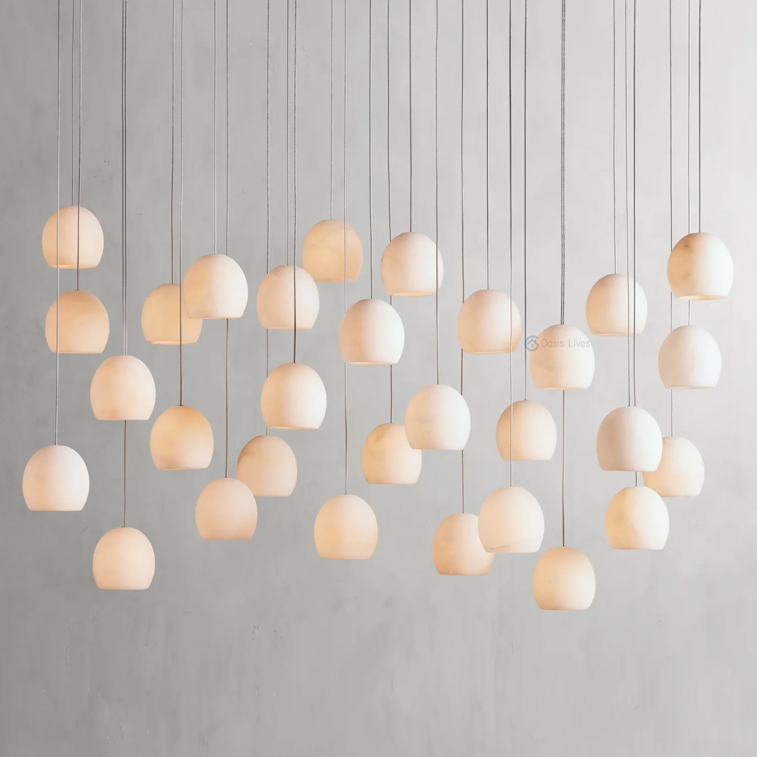 Arica Alabaster Linear Chandelier - Oasislives
