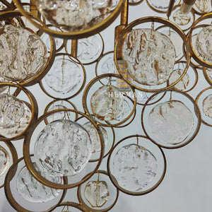 Trento Clustered Glass Linear Chandelier 55"