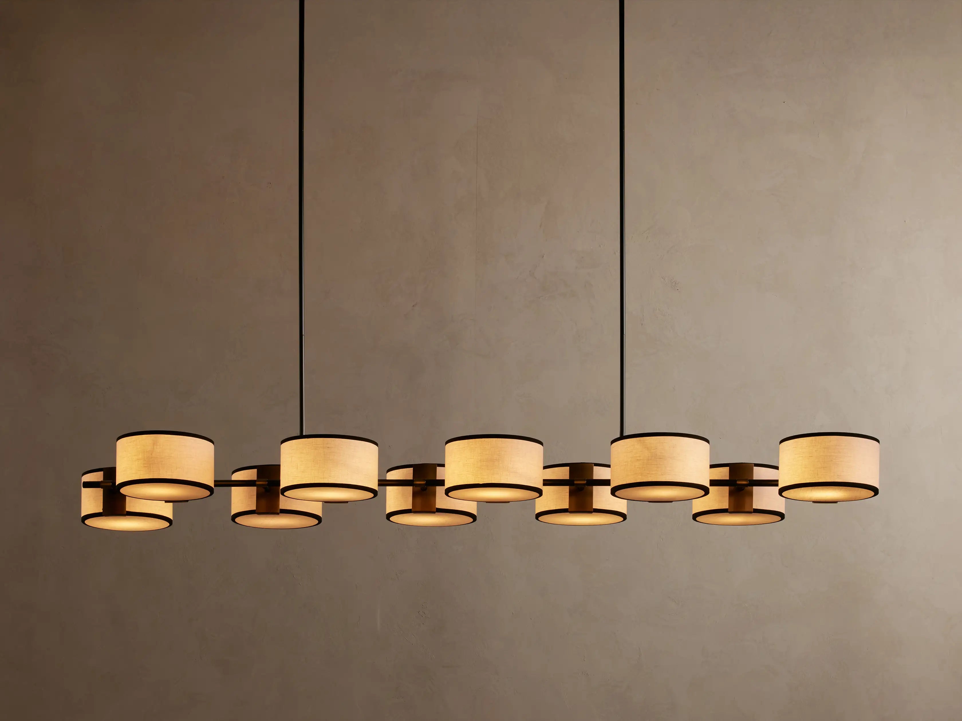 Daphne Fabric Linear Chandelier