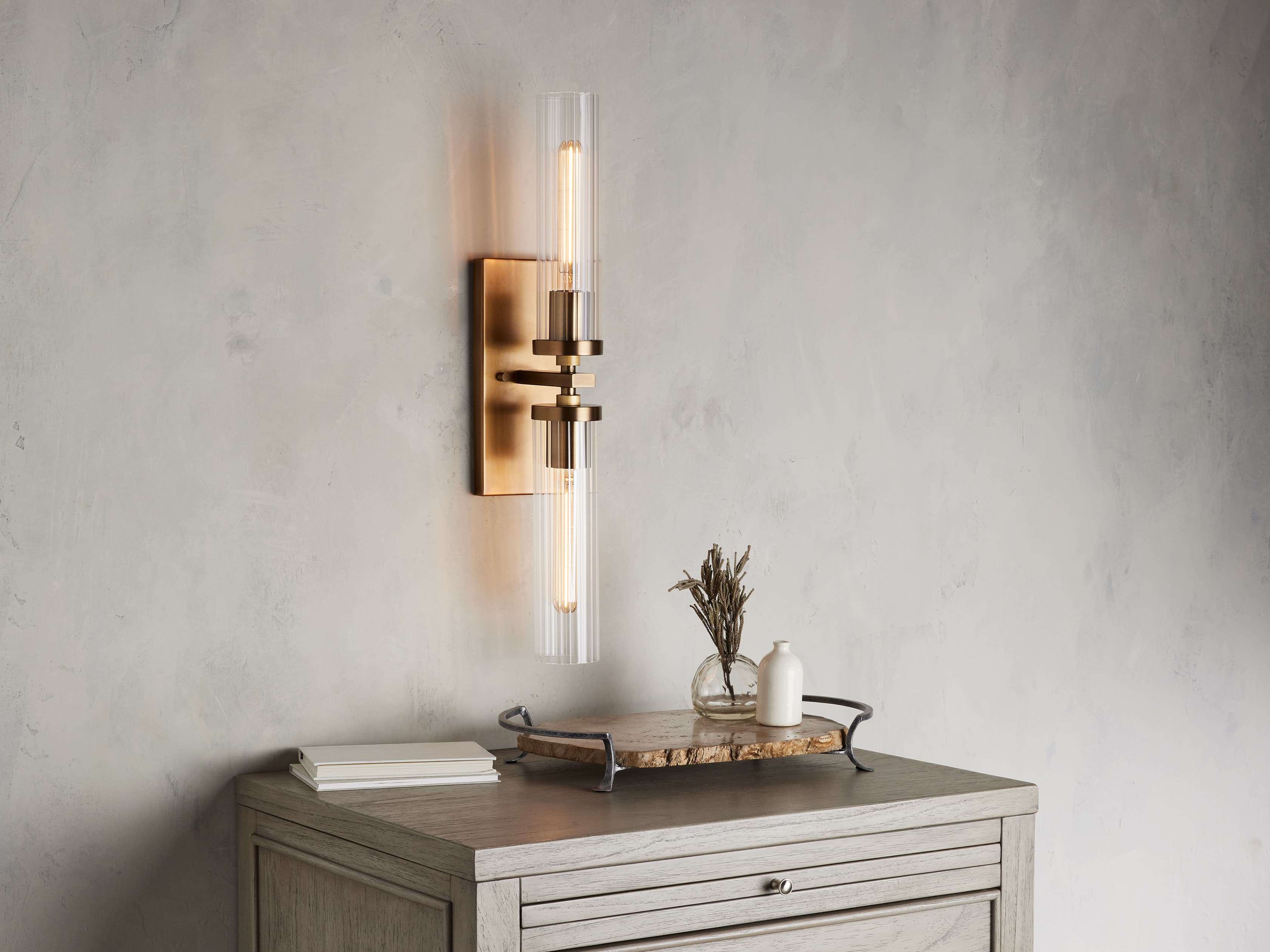 Pastis 2-Light Linear Wall Sconce-Vancei