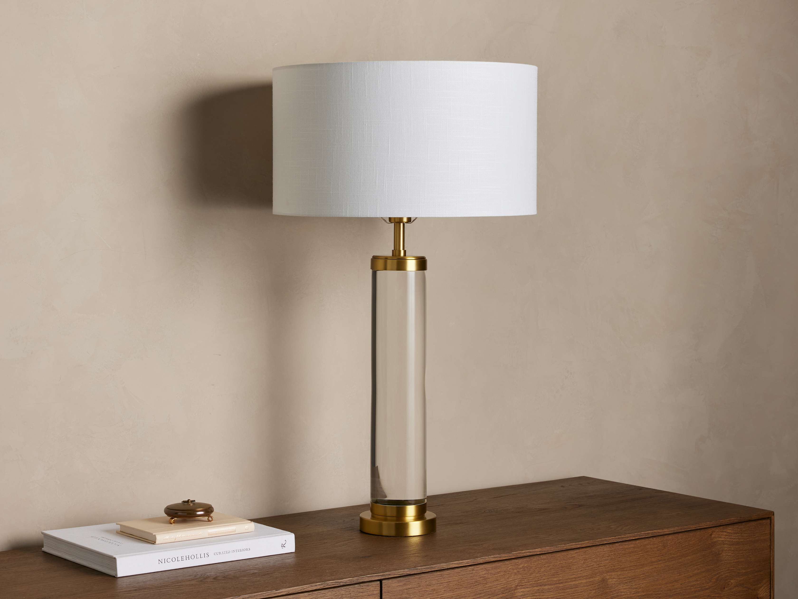 Lumina Column Crystal Table Lamp