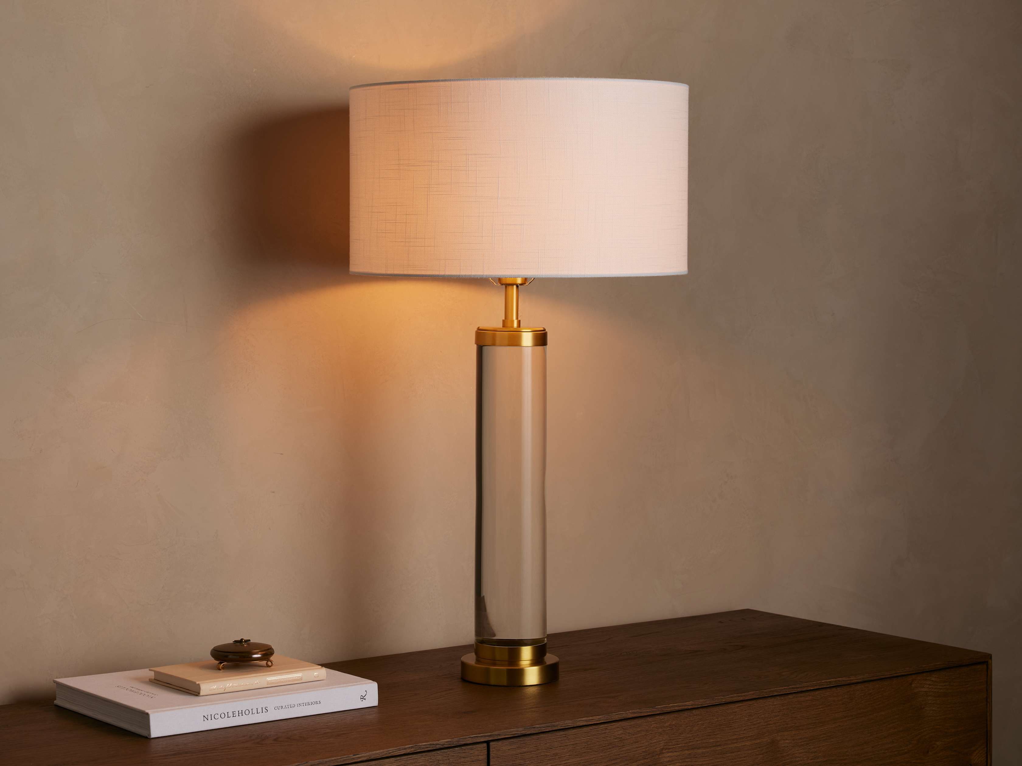 Lumina Column Crystal Table Lamp