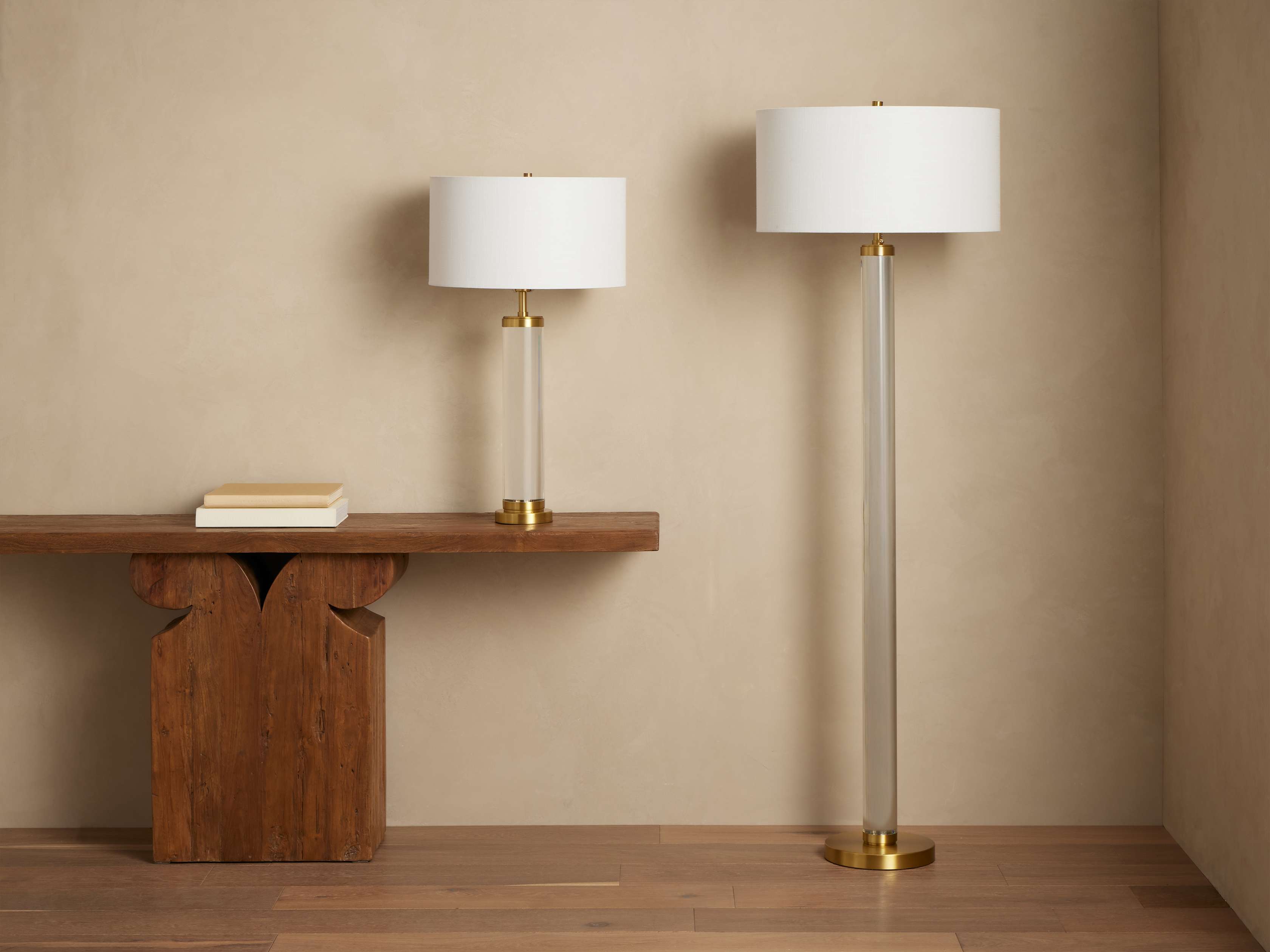 Lumina Column Crystal Floor Lamp