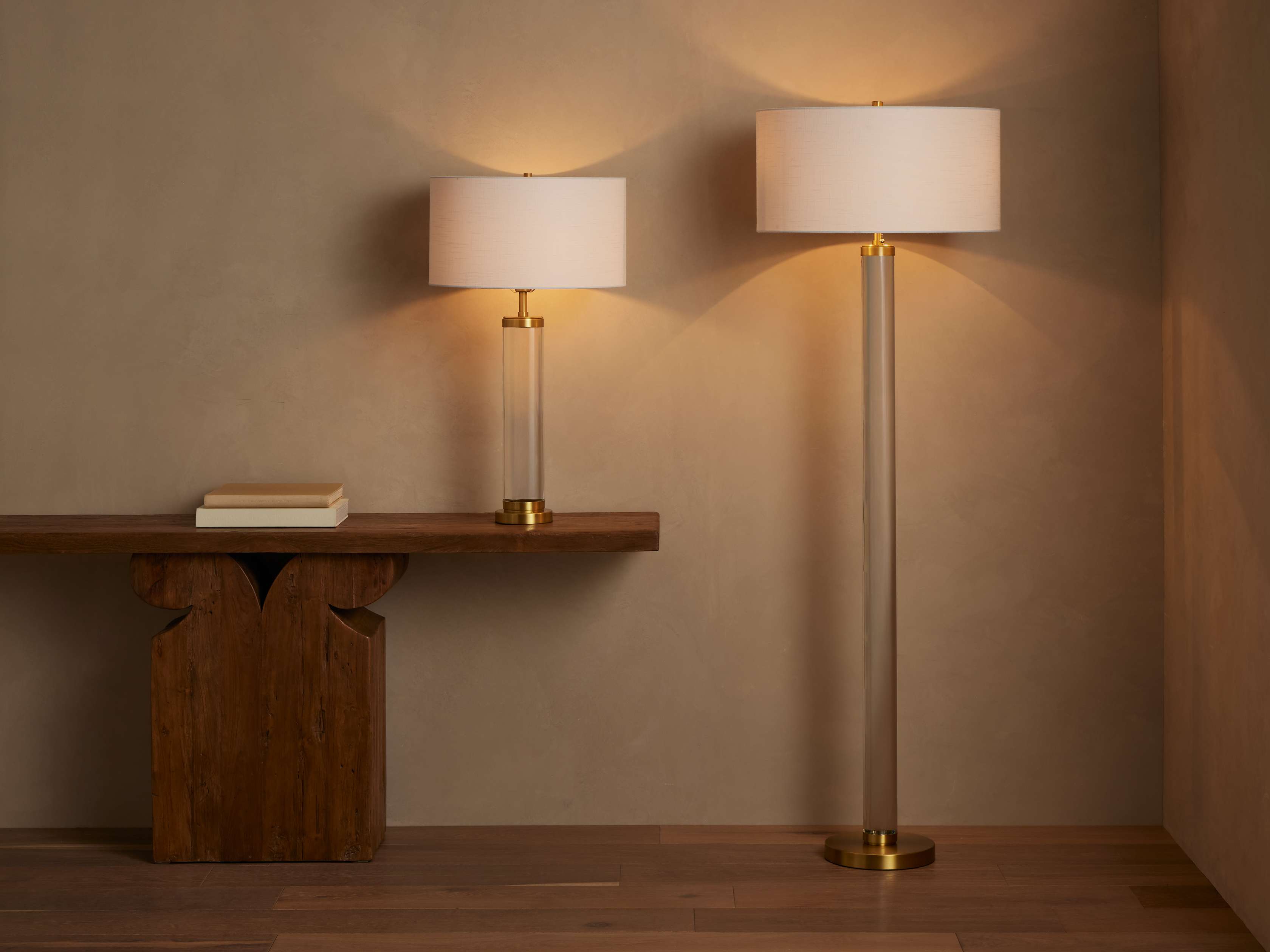 Lumina Column Crystal Floor Lamp