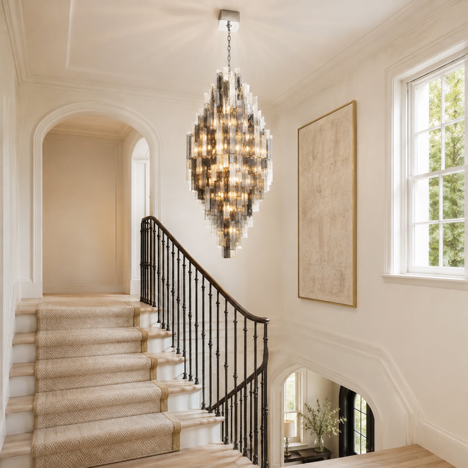 Altesa Square Glass Grand Chandelier 68-Light