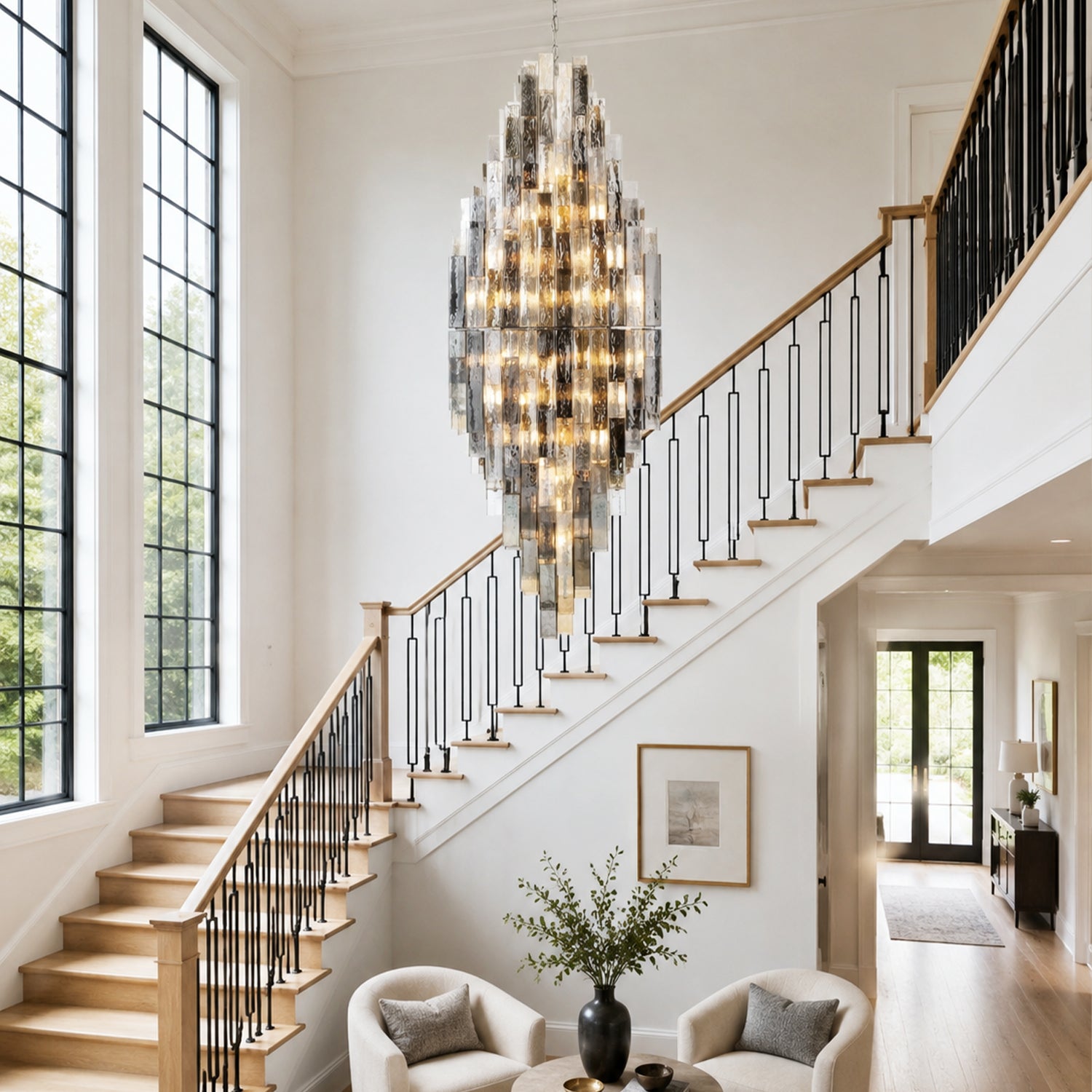 Altesa Square Glass Grand Chandelier 68-Light