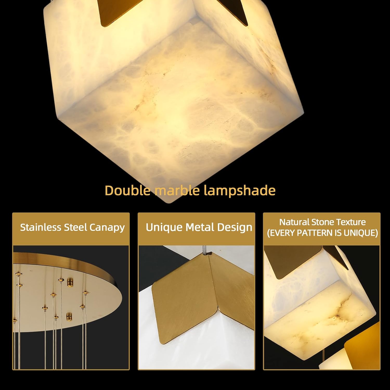 Alabaster High Ceiling Chandelier, Modern Staircase Chandeliers - Fast Delivery-1-Luxehomezone