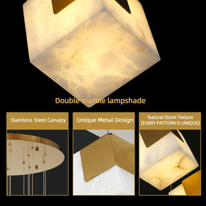 Alabaster High Ceiling Chandelier, Modern Staircase Chandeliers - Fast Delivery-1-Luxehomezone