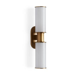 Harlin Modern Milk Glass 2-Light Wall Sconce-Vancei