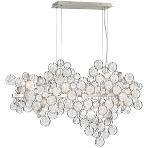 Trento Clustered Glass Linear Chandelier 40"
