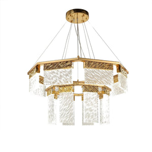 Aimee 2-Tier Round Down-Light Chandelier-Vancei