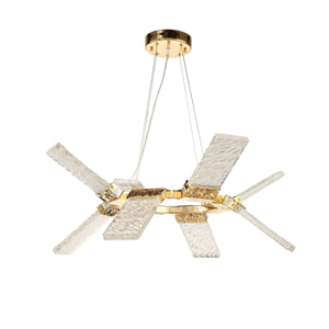 Aimee LED Round Ring Wave Chandelier-Vancei