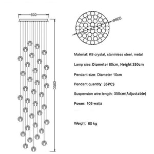 Adonis Suspension Water Drop Chandelier-Vancei