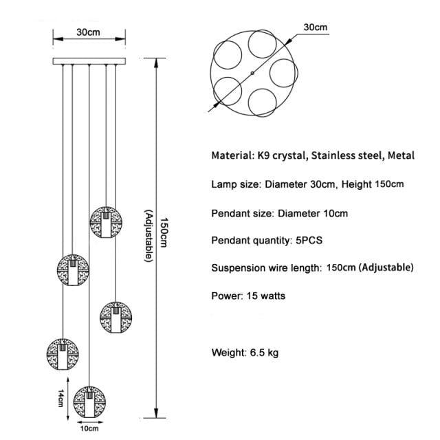 Adonis Suspension Water Drop Chandelier-Vancei