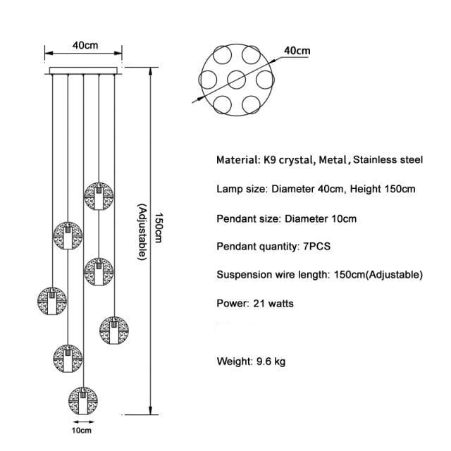 Adonis Suspension Water Drop Chandelier-Vancei