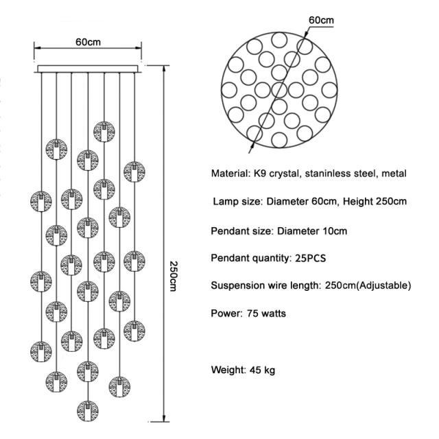 Adonis Suspension Water Drop Chandelier-Vancei