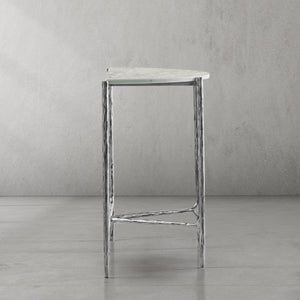Hand-Forged Metal Semi-circle Console Table