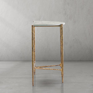 Hand-Forged Metal Semi-circle Console Table