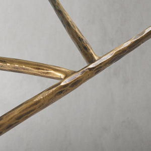 Hand-Forged Metal Semi-circle Console Table