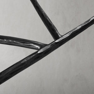 Hand-Forged Metal Semi-circle Console Table