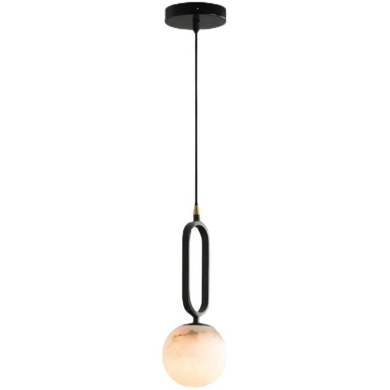 Alabaster Modern Pendant 6"-Vancei