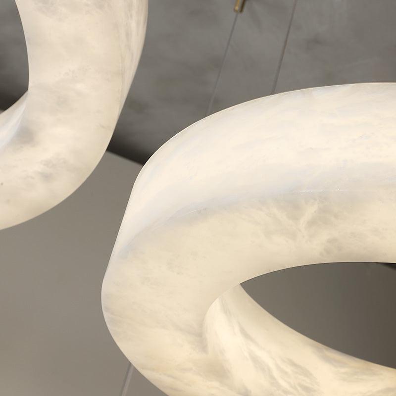 Glacera Alabaster Round Chandelier 19'' 27'' 36'' 60''D