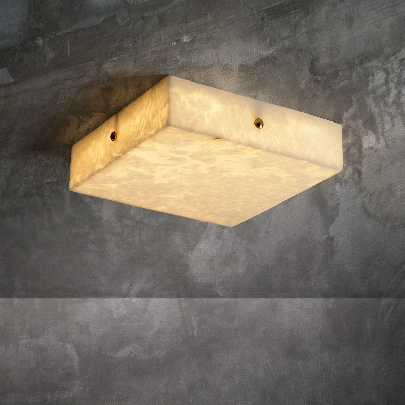 Alabaster Square Flushmount  15.8"L 19.7"L-Vancei
