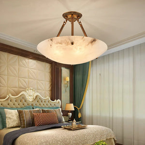 Vintage Round Alabaster Ceiling Lamps - Oasislives