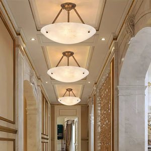 Vintage Round Alabaster Ceiling Lamps - Oasislives