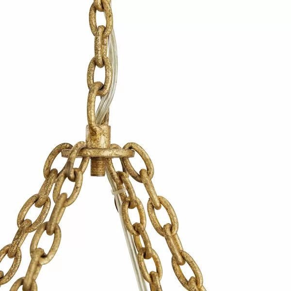Althely Brass 10 Lights Rectangle Chandelier