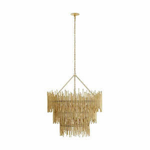 Althely Brass 12 Lights  3- Tier Chandelier