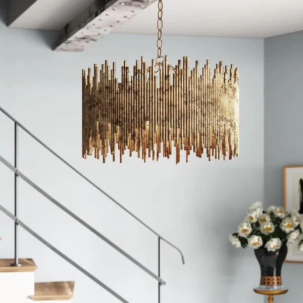 Althely Brass 3 Lights Pendant Chandelier