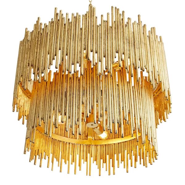Althely Brass 8 Lights  2-Tier Chandelier