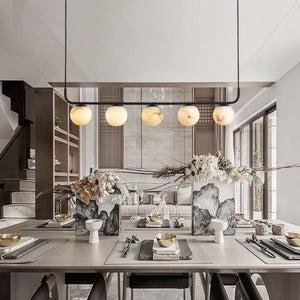 Alabaster Global Linear Chandelier L40"-Vancei