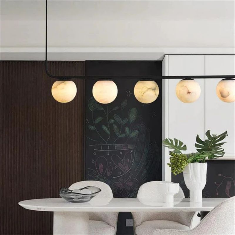 Alabaster Global Linear Chandelier L40"-Vancei