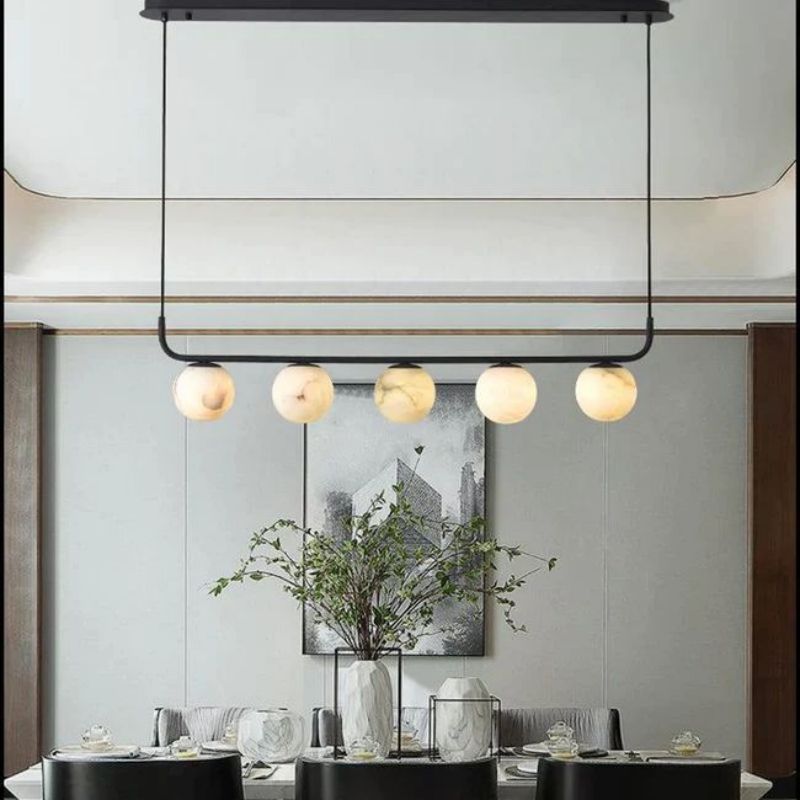 Alabaster Global Linear Chandelier L40"-Vancei