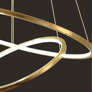 Amina Gold Multi Rings Chandelier for Lobby Villa-Vancei