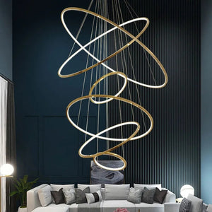 Amira Staircase  Multi Rings Chandelier-Vancei