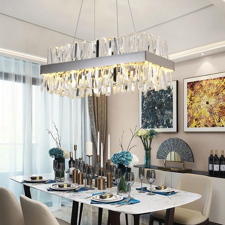 Arseni Crystal Rectangular Chandelier 43.3"-Vancei