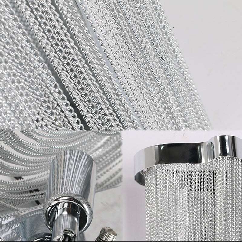 Ashlee Aluminum Chain Tassel Wall Sconce-Vancei