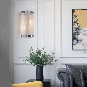 Ashlee Aluminum Chain Tassel Wall Sconce-Vancei