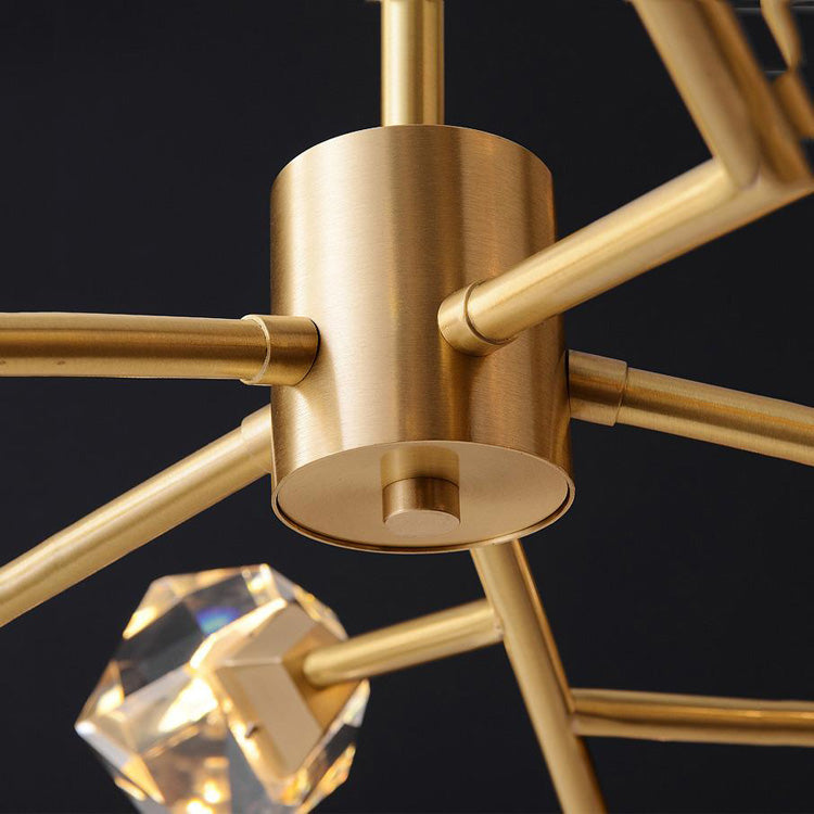 Masonry Faceted Crystal Prisms Chandelier-Vancei