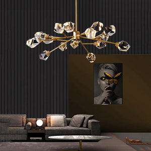 Masonry Faceted Crystal Prisms Chandelier-Vancei