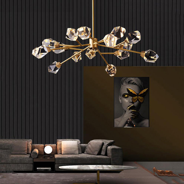 Masonry Faceted Crystal Prisms Chandelier-Vancei