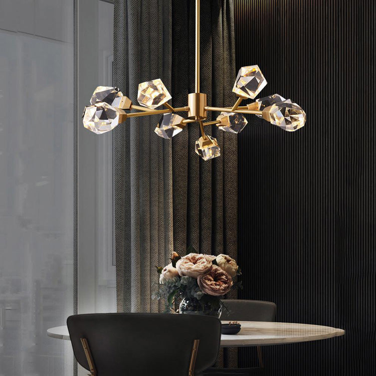 Masonry Faceted Crystal Prisms Chandelier-Vancei