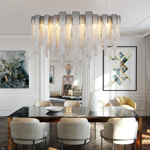 Sophian Luxury Aluminum Chain Tassel Chandelier-Vancei