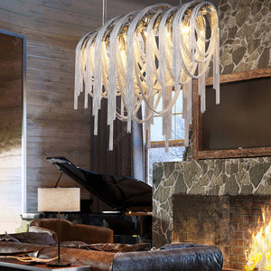 Sophian Luxury Aluminum Chain Tassel Chandelier-Vancei